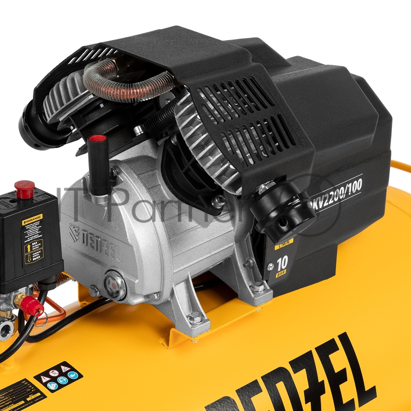 Компрессор DENZEL воздушный DKV2200/100,Х-PRO 2.2 кВт, 400 л/мин, 100л 58079