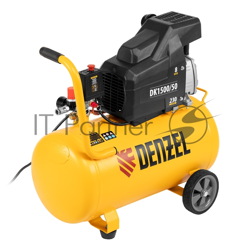 Компрессор DENZEL воздушный DK1500/50,Х-PRO 1,5 кВт, 230 л/мин, 50 л 58064