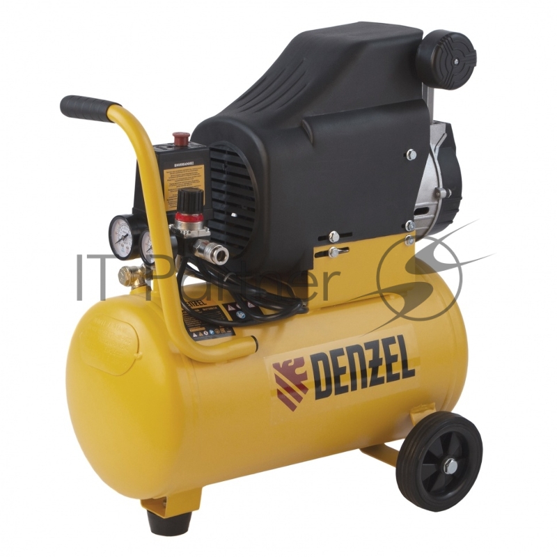 Компрессор DENZEL воздушный DLC1300/24 безмасляный 1,3 кВт, 24 литра, 206 л/мин/ 58171