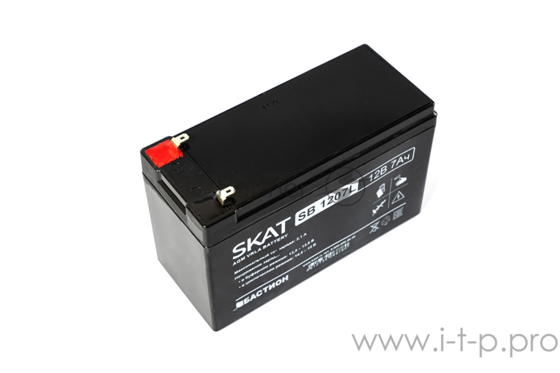 Аккумулятор свинцово-кислотный SKAT SB 1207L SKAT SB 1207L, 12В, 7Ач