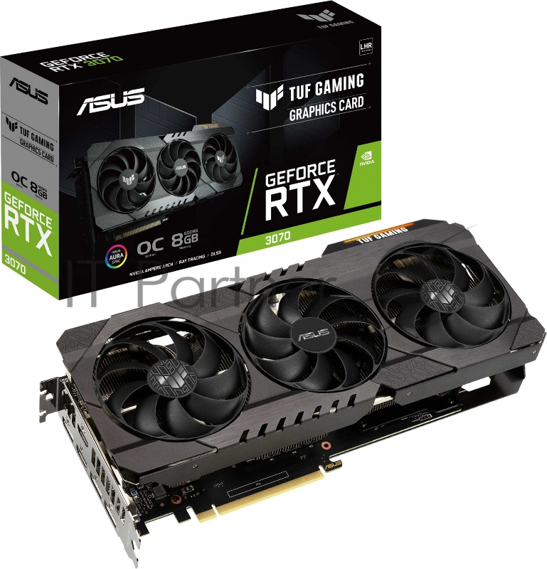 Видеокарта ASUS TUF Gaming GeForce RTX 3070 V2 OC (LHR) (TUF-RTX3070-O8G-V2-GAMING) /RTX3070, HDMI*2, DP*3, 8Gb, GDDR6