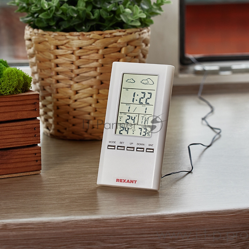 Метеостанция комнатно-уличная REXANT S3331SC с проводным датчиком