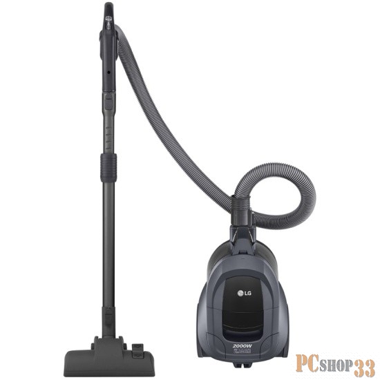 Пылесос LG VC-5420NHTG 2000Вт/380 Вт, контейнер 1,3л., НЕРА 11 фильтр, стальная телескопическая трубка, Кнопка Вкл/Выкл на ручке, насадка пол/ковер, цвет серый