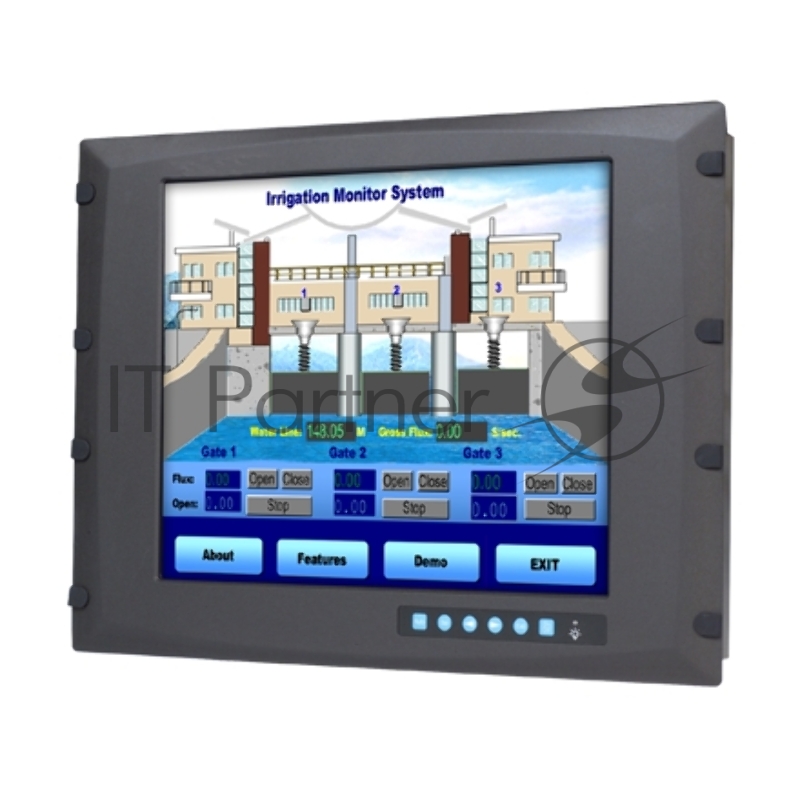 Промышленная мониторная LCD-панель Advantech FPM-3171G-R3BE 8U Rackmount 17 SXGA Industrial Monitor with Resistive Touchscreen, Direct-VGA and DVI Ports, and Wide Operating Temperature Range