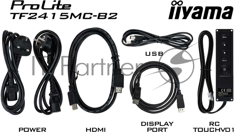Монитор Iiyama 23.8 TF2415MC-B2 черный VA LED 16ms 16:9 HDMI матовая 3000:1 315cd 178гр/178гр 1920x1080 D-Sub DisplayPort FHD USB Touch 5.8кг
