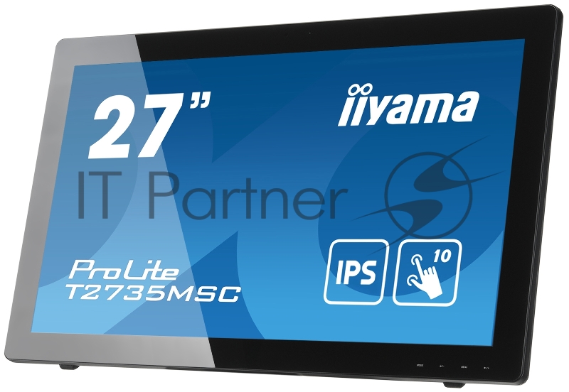 Монитор Iiyama 27 ProLite T2735MSC-B3 черный VA LED 16:9 HDMI M/M Cam матовая 300cd 178гр/178гр 1920x1080 D-Sub DisplayPort FHD USB Touch 9.1кг