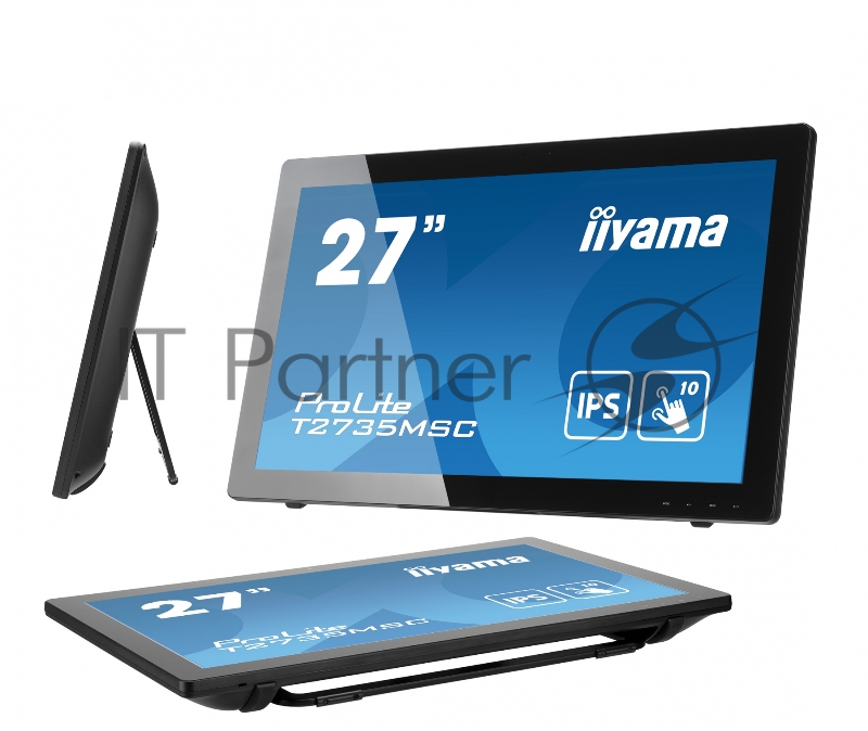 Монитор Iiyama 27 ProLite T2735MSC-B3 черный VA LED 16:9 HDMI M/M Cam матовая 300cd 178гр/178гр 1920x1080 D-Sub DisplayPort FHD USB Touch 9.1кг