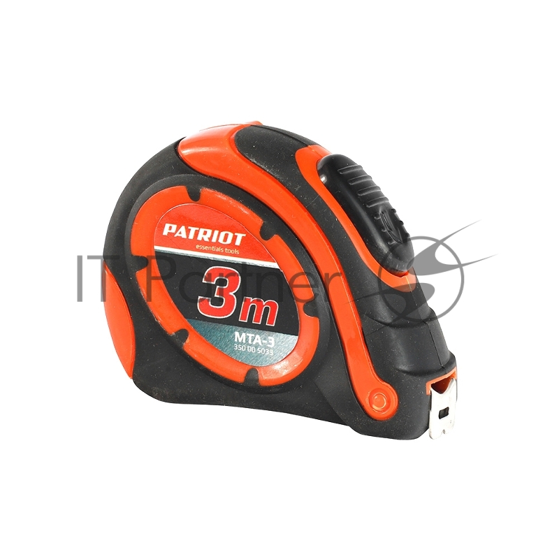 Рулетка PATRIOT MTA-3, автостоп, ударопрочный корпус, обрезиненная, 3м
