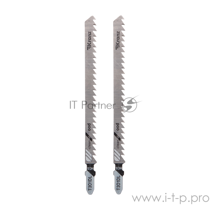 Пилка для электролобзика по дереву KRANZ T301DL 132 мм 6 зубьев на дюйм 6-85 мм (2 шт./уп.)