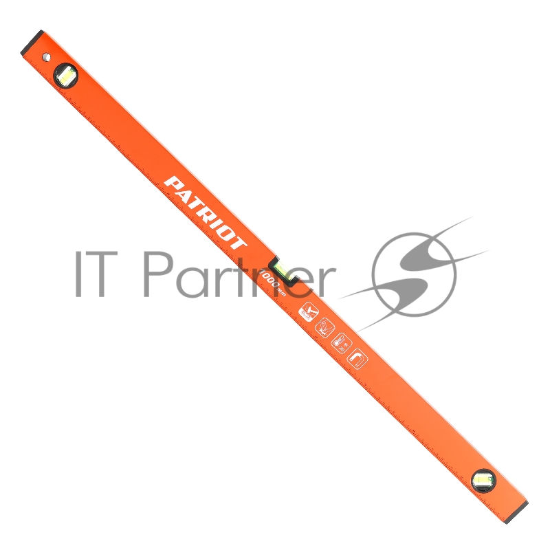 Уровень PATRIOT LRP-1000, магнитный, алюминиевый фрезерованный, усиленный, 1000мм