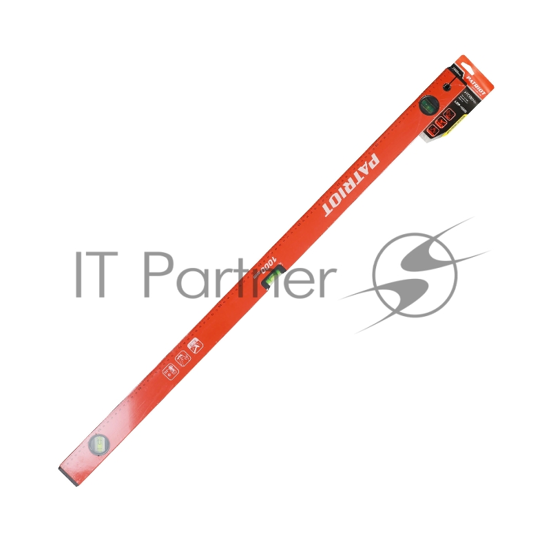 Уровень PATRIOT LRP-1000, магнитный, алюминиевый фрезерованный, усиленный, 1000мм