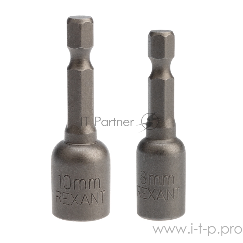 Ключ-насадка 1/4 магнитный 8х48 мм + 10х48 мм (упак. 2 шт.) REXANT