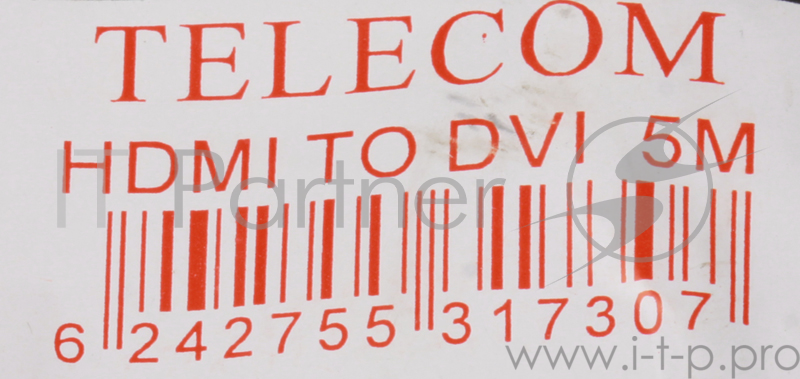 Кабель Telecom Кабель (CG480G-5M) HDMI to DVI-D (19M -19M) 5м, с позолоченными контактами 6242755317307