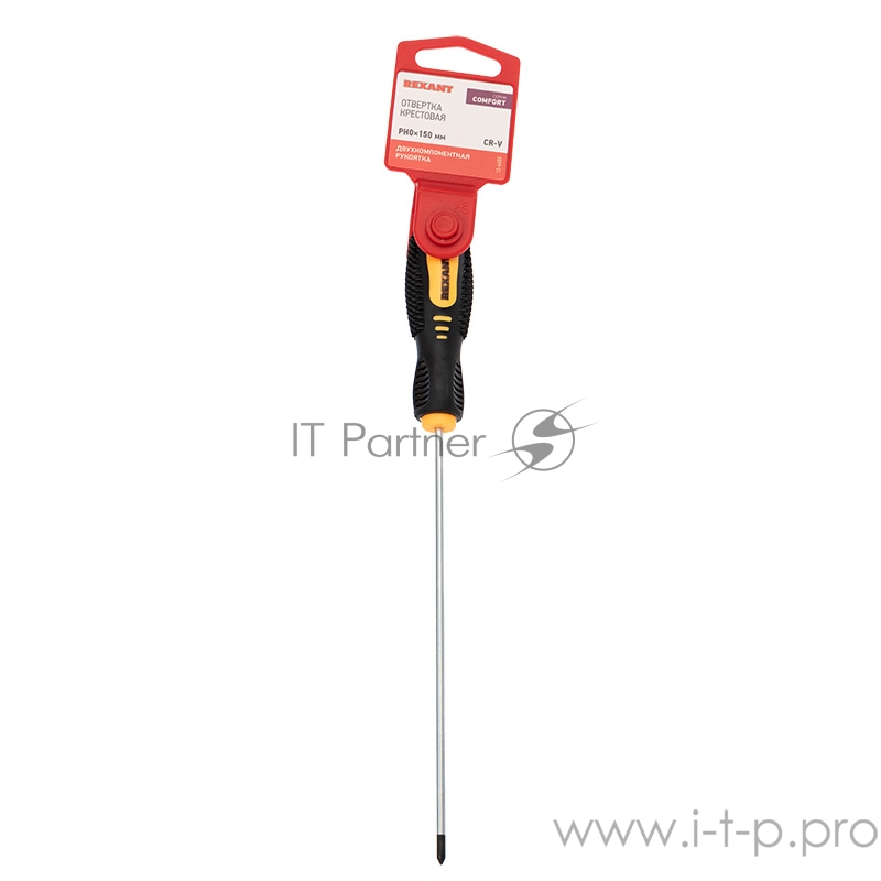 Отвертка крестовая PH 0х150 мм, двухкомпонентная рукоятка REXANT