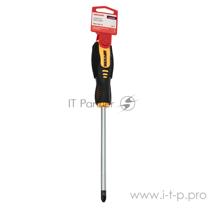 Отвертка крестовая PZ 3х150 мм, двухкомпонентная рукоятка REXANT