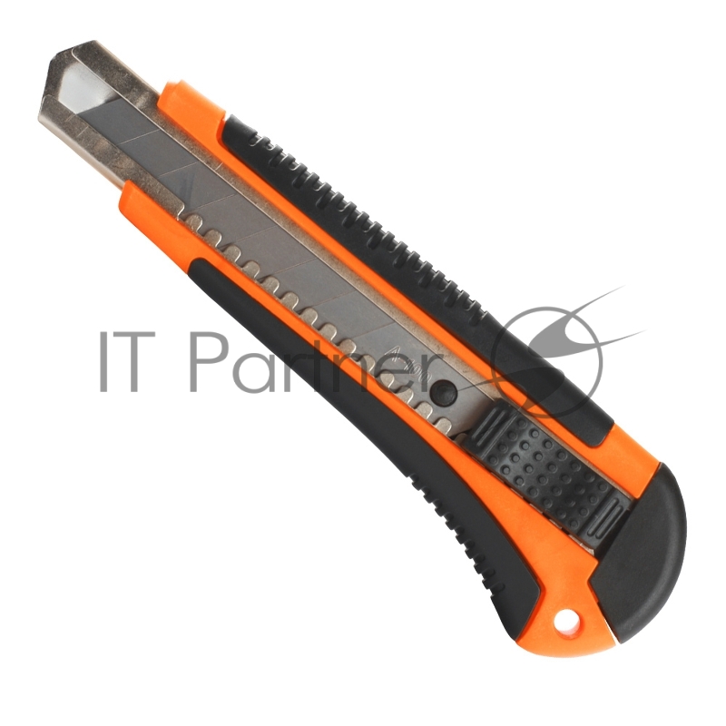 Нож строительный PATRIOT, CKA-182, с выдвижным сегментированным лезвием, автофиксатор, двухкомпонентный пластиковый корпус,18мм