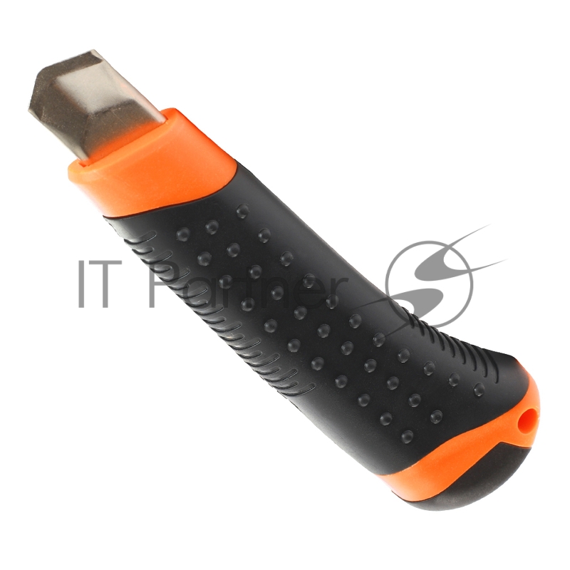 Нож строительный PATRIOT, CKA-182, с выдвижным сегментированным лезвием, автофиксатор, двухкомпонентный пластиковый корпус,18мм