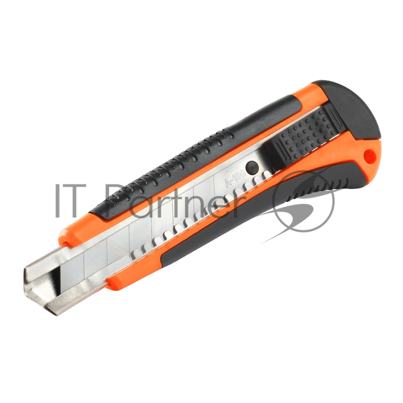 Нож строительный PATRIOT, CKA-182, с выдвижным сегментированным лезвием, автофиксатор, двухкомпонентный пластиковый корпус,18мм