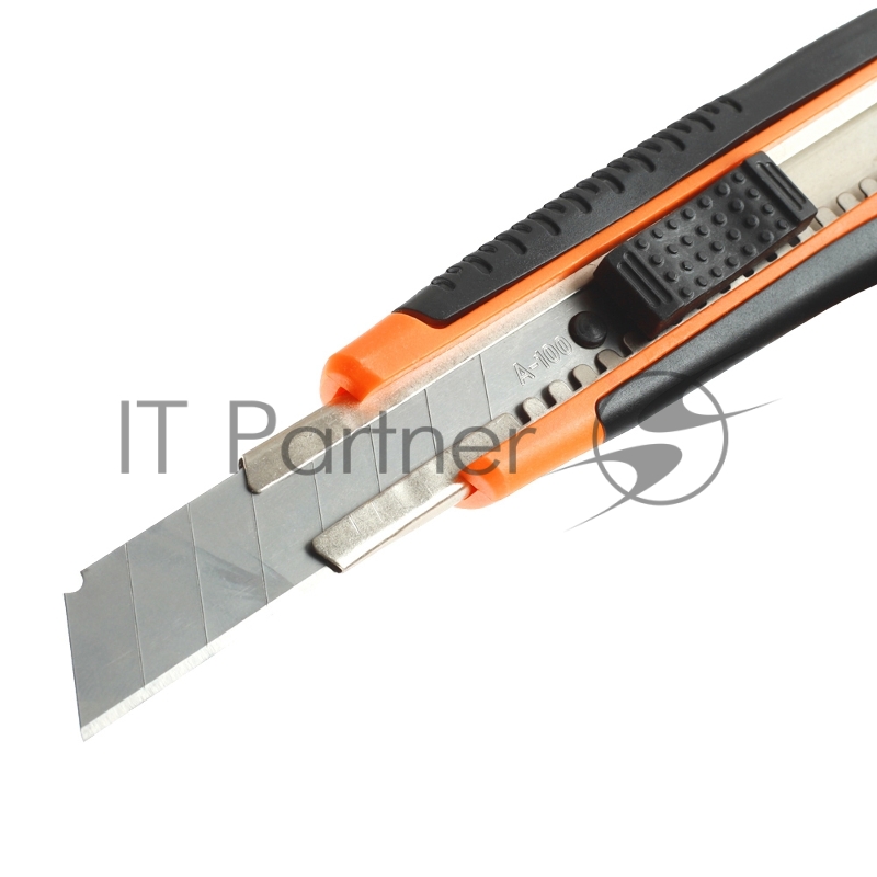 Нож строительный PATRIOT, CKA-182, с выдвижным сегментированным лезвием, автофиксатор, двухкомпонентный пластиковый корпус,18мм