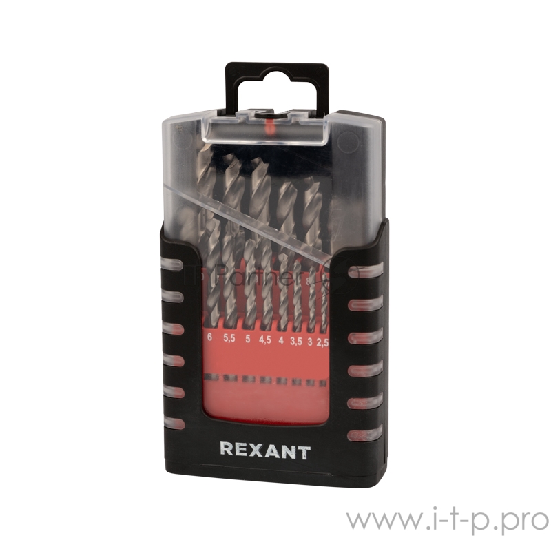 Набор сверл по металлу 1-10 мм (через 0,5 мм), 19 шт., Р6М5 REXANT