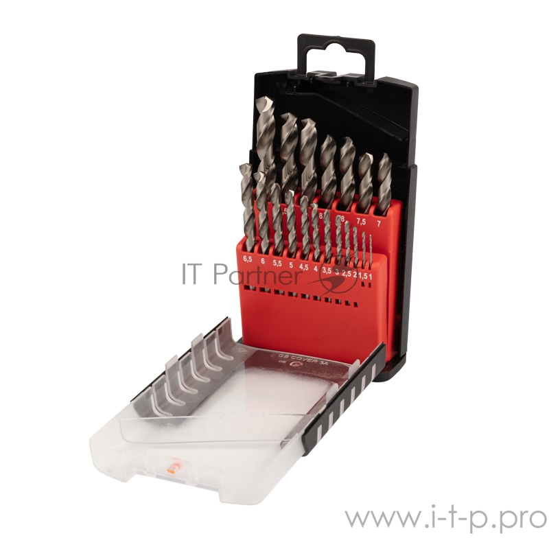 Набор сверл по металлу 1-10 мм (через 0,5 мм), 19 шт., Р6М5 REXANT