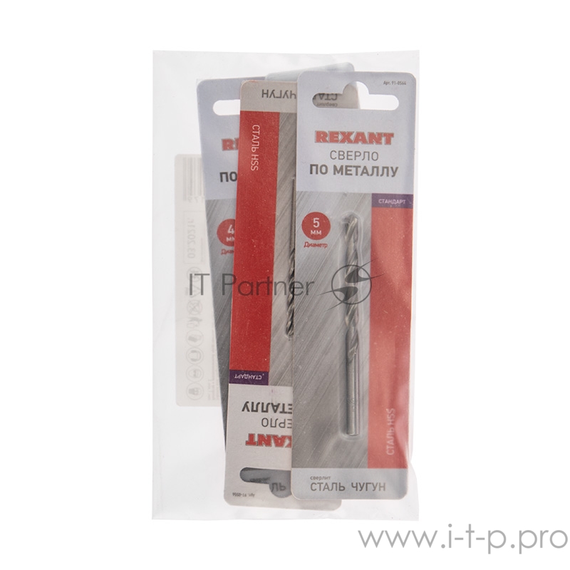 Набор сверл по металлу Домашний Mini (HSS) диаметр 3-4-5-6 мм (4 шт.) REXANT