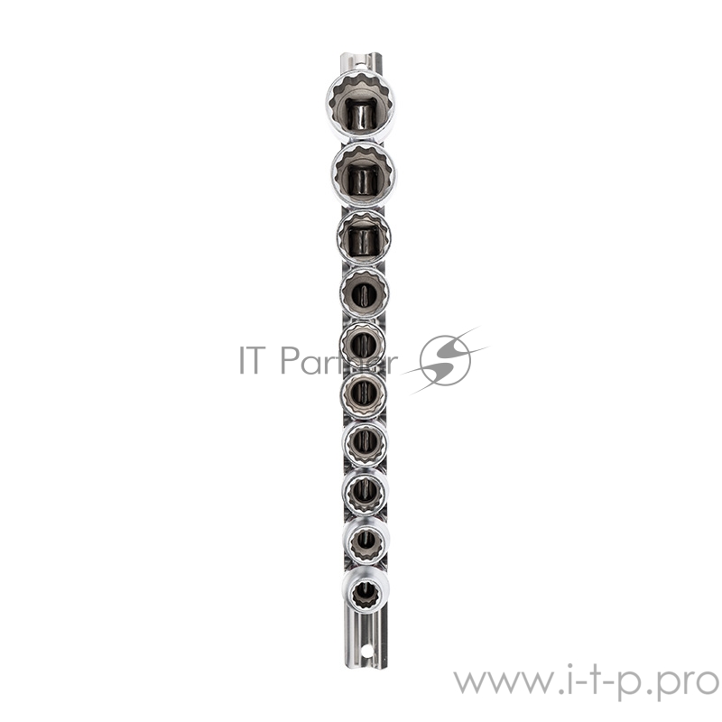 Набор торцевых головок REXANT 1/2, двенадцатигранные, CrV, 10 шт., 10-24 мм