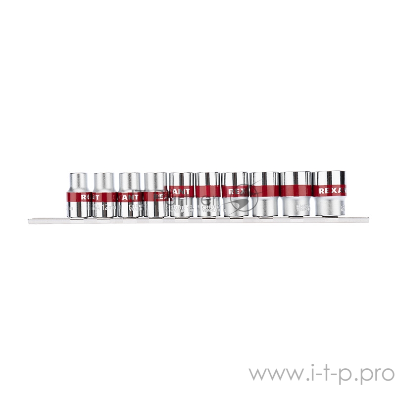 Набор торцевых головок REXANT 1/2, шестигранные, CrV, 10 шт., 10-22 мм