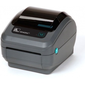 Термопринтер Zebra GK420d, для печати этикеток, 104мм, черный (COM, LPT, USB)