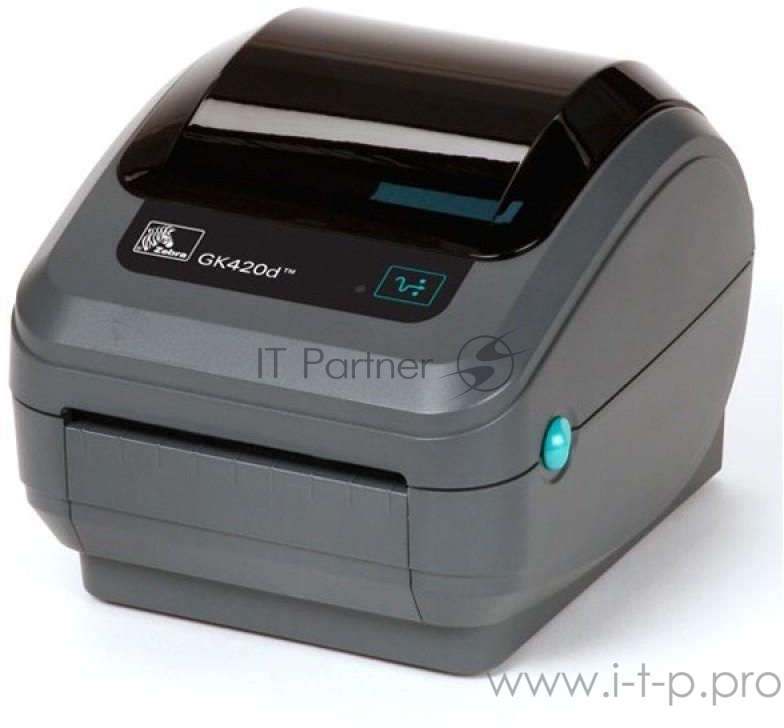Термопринтер Zebra GK420d, для печати этикеток, 104мм, черный (COM, LPT, USB)