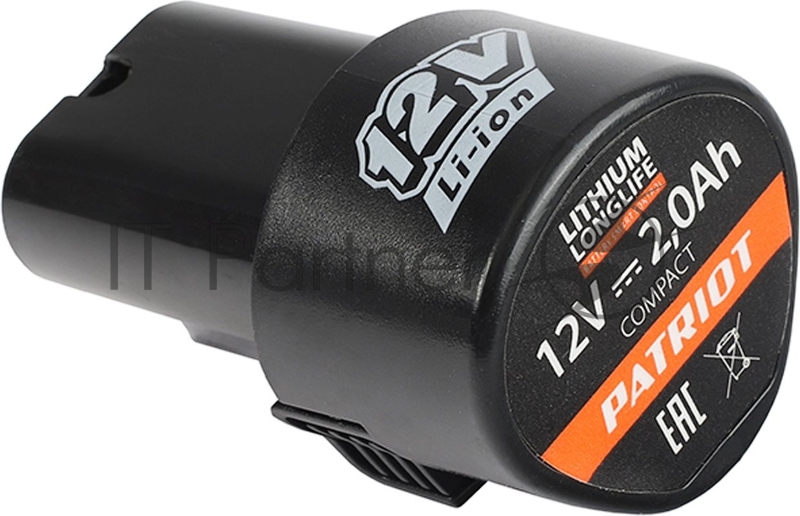 Батарея аккумуляторная Li-ion для шуруповертов PATRIOT серии The One, Модели: BR 114Li, Емкость аккумулятора: 2,0 Ач, напряжение: 12В