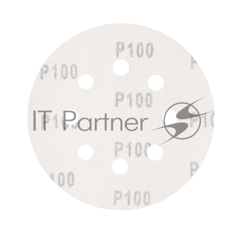 Круг шлифовальный PATRIOT на липучке, 125мм, Р100, 8 отверстий, 5 шт