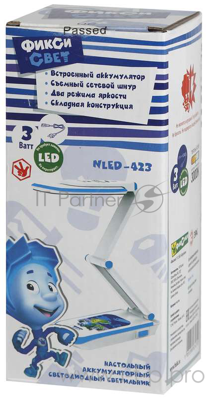 Настольные светильники ЭРА Б0016266 Настольный светодиодный светильник NLED-423-3W-BU синий, дизайн