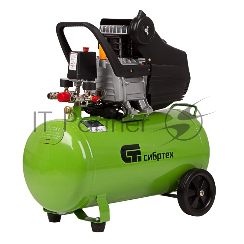 Компрессор СИБРТЕХ воздушный КК-1500/50, 1,5 кВт, 198 л/мин, 50 л, 58039