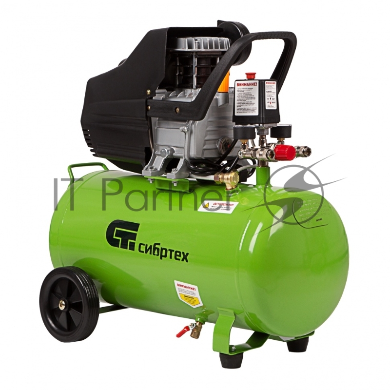 Компрессор СИБРТЕХ воздушный КК-1500/50, 1,5 кВт, 198 л/мин, 50 л, 58039