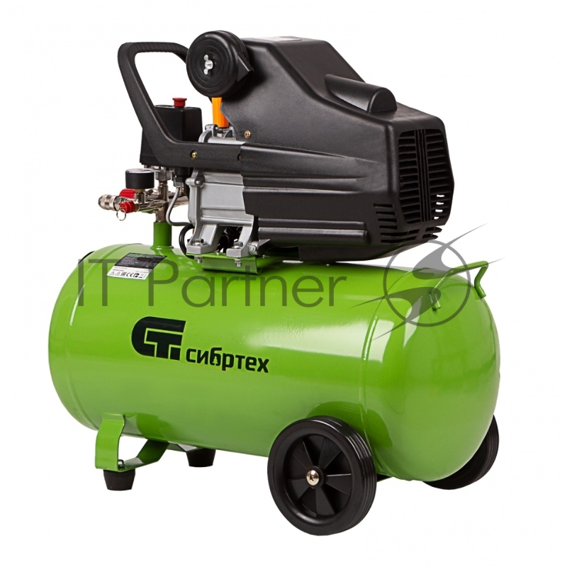 Компрессор СИБРТЕХ воздушный КК-1500/50, 1,5 кВт, 198 л/мин, 50 л, 58039