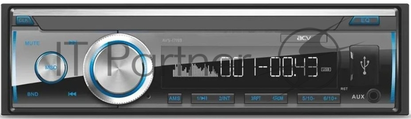 Автомагнитола ACV AVS-1719B 1DIN 4x45Вт