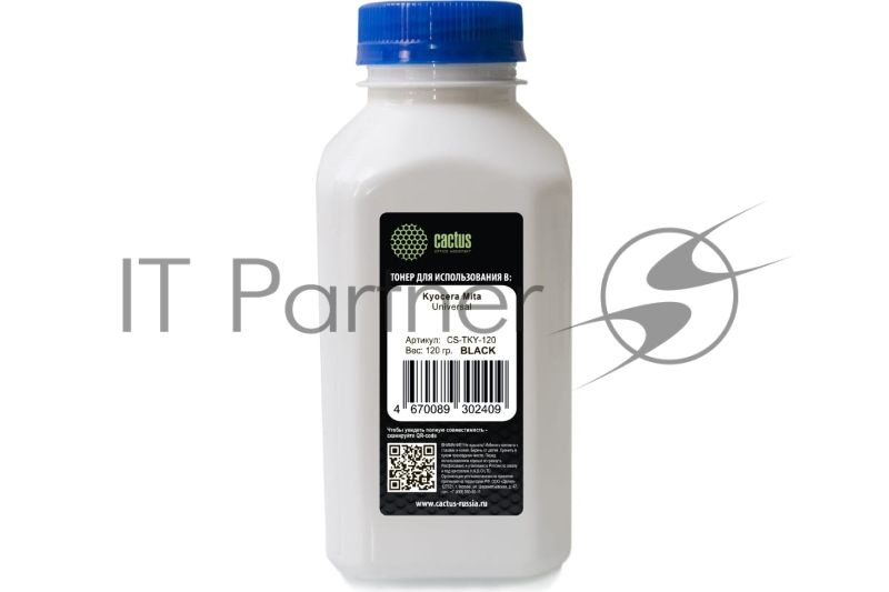 Тонер Cactus CS-TKY-120 черный флакон 120гр. для принтера Kyocera Universal