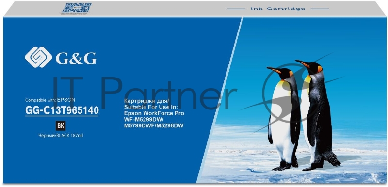 Картридж струйный G&G GG-C13T965140 черный (187мл) для Epson WorkForce Pro WF-M5299DW/M5799DWF/M5298DW