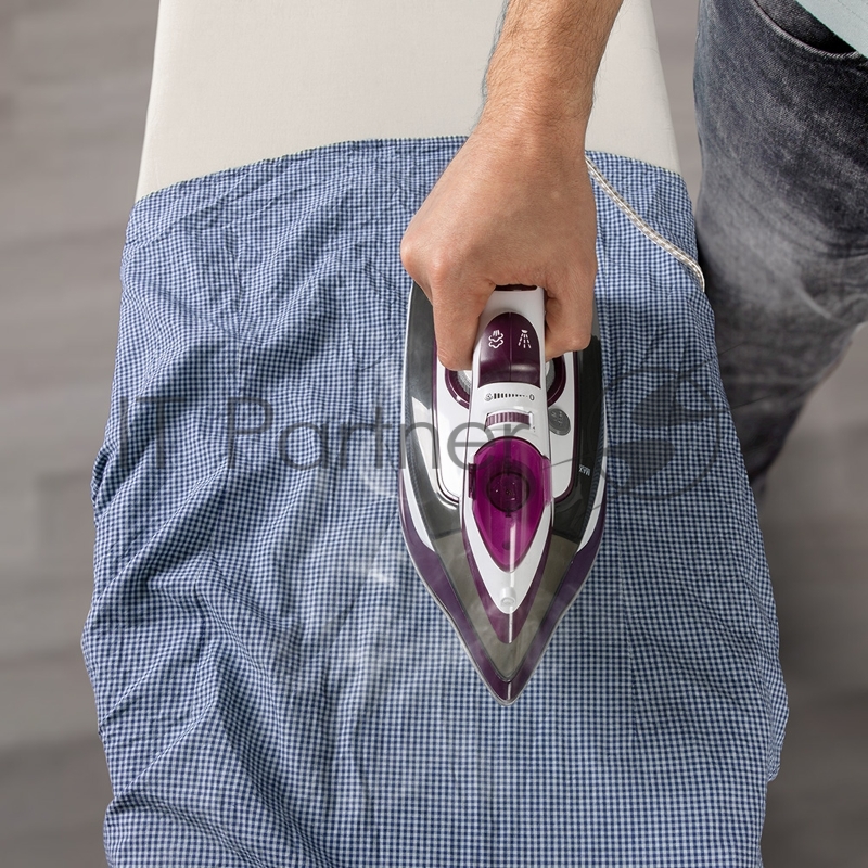 Утюг ENDEVER Delta 215 белый/бордовый