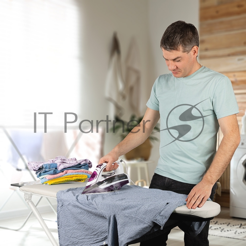 Утюг ENDEVER Delta 215 белый/бордовый