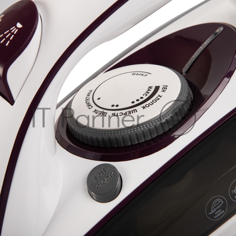 Утюг ENDEVER Delta 215 белый/бордовый