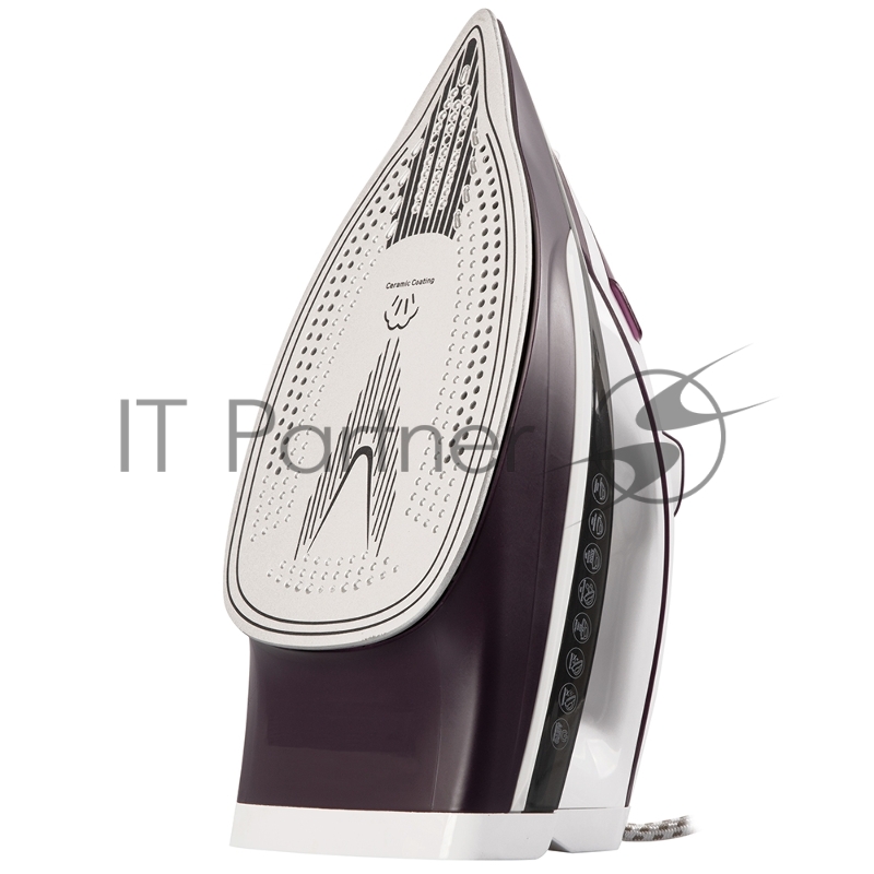 Утюг ENDEVER Delta 215 белый/бордовый