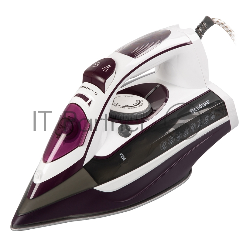 Утюг ENDEVER Delta 215 белый/бордовый
