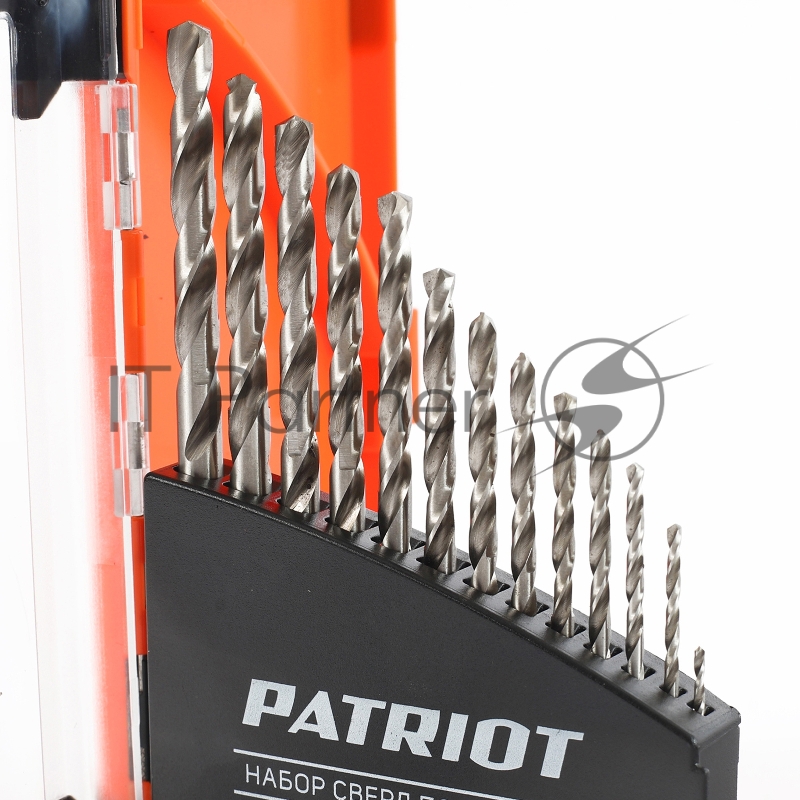 Набор сверл по металлу PATRIOT, быстрорежущая сталь, 13 шт: 1,5-6,5мм, в пластиковом боксе