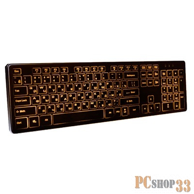 Клавиатура Dialog Katana KK-ML17U BLACK - Multimedia, с янтарной подсветкой клавиш, USB, черная