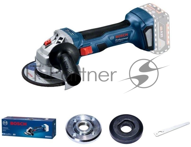 Шлифмашина угловая аккумуляторная Bosch GWS 180-LI BL Solo