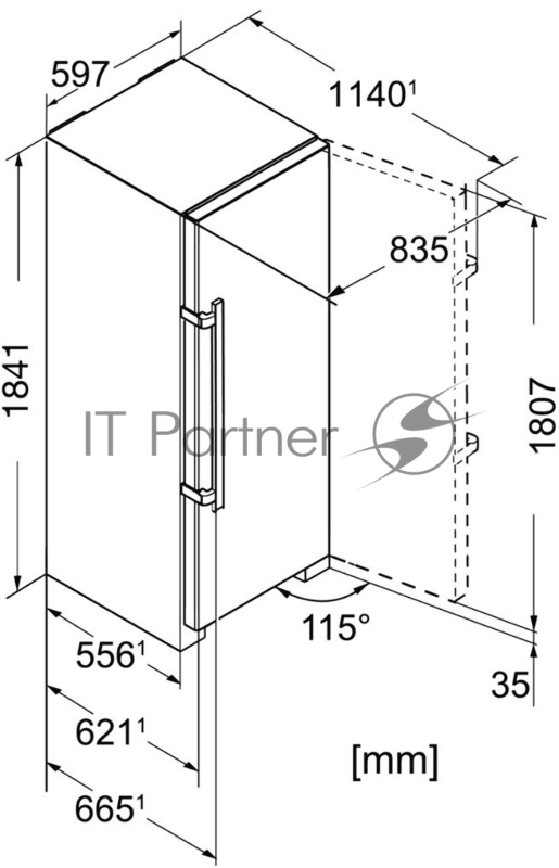 Морозильная камера Liebherr SGNef 3036 нержавеющая сталь