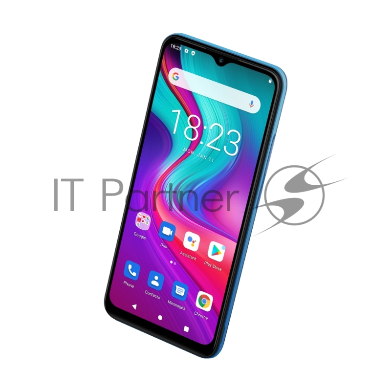 Смартфон Doogee Doogee X96 Pro Sky Blue, 16,56 см (6.52) 20:9 720x1600, 8x1,6 ГГц, 8 Core, 4GB RAM, 64GB, up to 256GB flash, 13 МП+2 МП+2 МП+2 МП/8Mpix, 2 Sim, 2G, 3G, LTE, BT v4.2, Wi-Fi, GPS, Micro-USB, 5400 мА·ч, Android 11, 198g, 165,2 ммx76,7 мм
