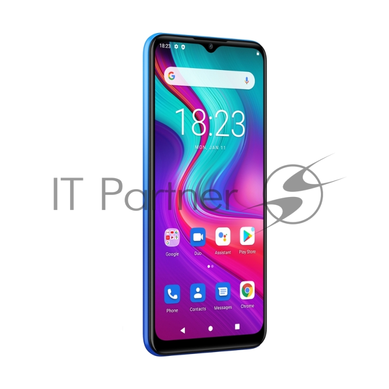 Смартфон Doogee Doogee X96 Pro Sky Blue, 16,56 см (6.52) 20:9 720x1600, 8x1,6 ГГц, 8 Core, 4GB RAM, 64GB, up to 256GB flash, 13 МП+2 МП+2 МП+2 МП/8Mpix, 2 Sim, 2G, 3G, LTE, BT v4.2, Wi-Fi, GPS, Micro-USB, 5400 мА·ч, Android 11, 198g, 165,2 ммx76,7 мм